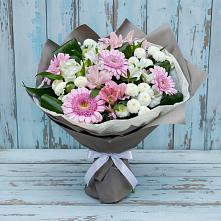 Букет цветов из:  Герберы, Альстромерии и Хризантемы в Лесколово