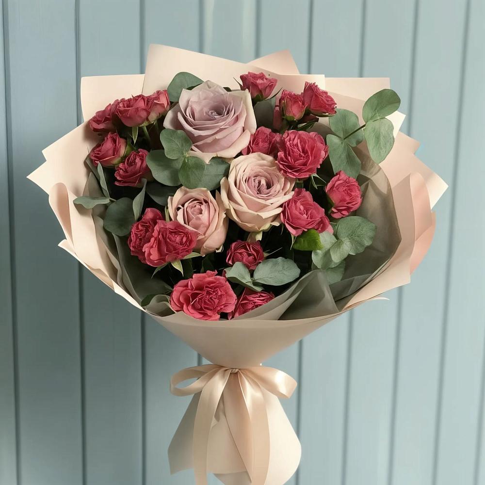 Букет цветов из: Гвоздики и Розы в Лесколово