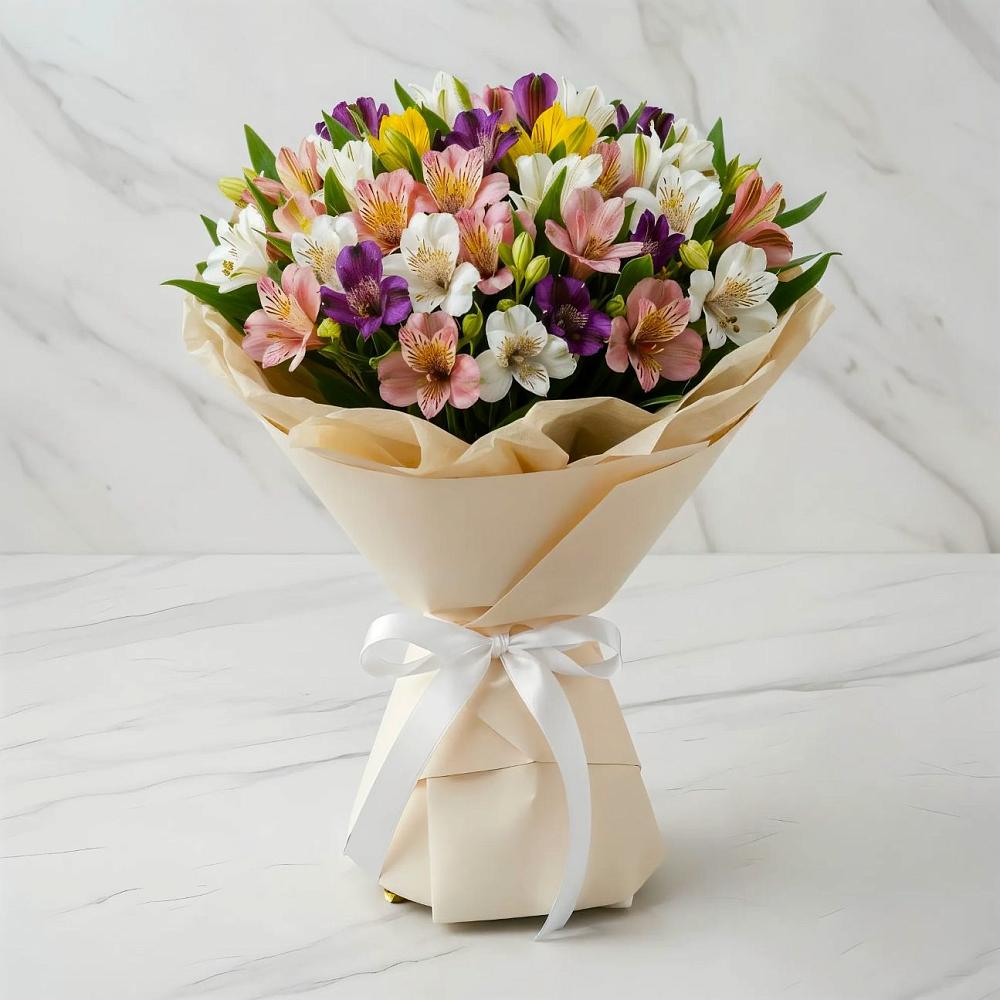 Букет цветов из: Альстромерии в Лесколово