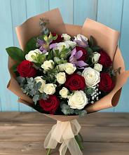 Букет цветов из:  Розы и Альстромерии #REPLACE_PRED# Лесколово
