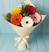 Букет цветов из:  Герберы #REPLACE_PRED# Лесколово