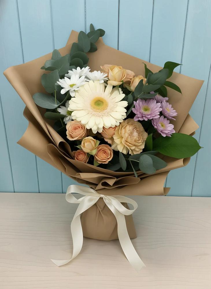 Букет цветов из: Герберы и Хризантемы в Лесколово