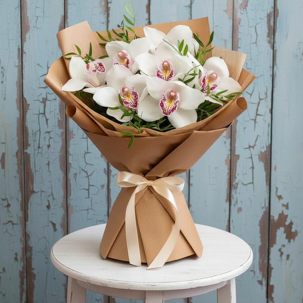 Букет цветов из: Орхидеи и Розы в Лесколово
