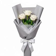 Букет 3 белые розы #REPLACE_PRED# Лесколово