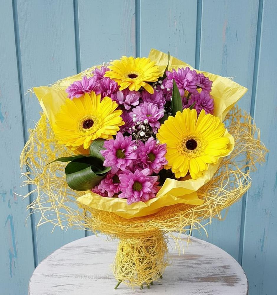 Букет цветов из: Хризантемы и Герберы в Лесколово
