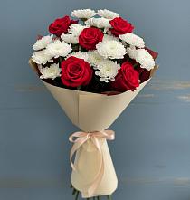 Букет цветов из:  Розы и Хризантемы в Лесколово
