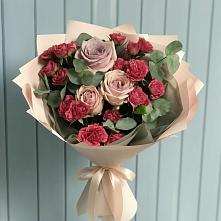 Букет цветов из:  Гвоздики и Розы #REPLACE_PRED# Лесколово
